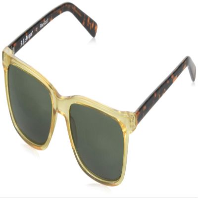A.J. Morgan Borgnine 62204-YLW Rectangular Sunglasses, CRY.Yellow, 55 mm