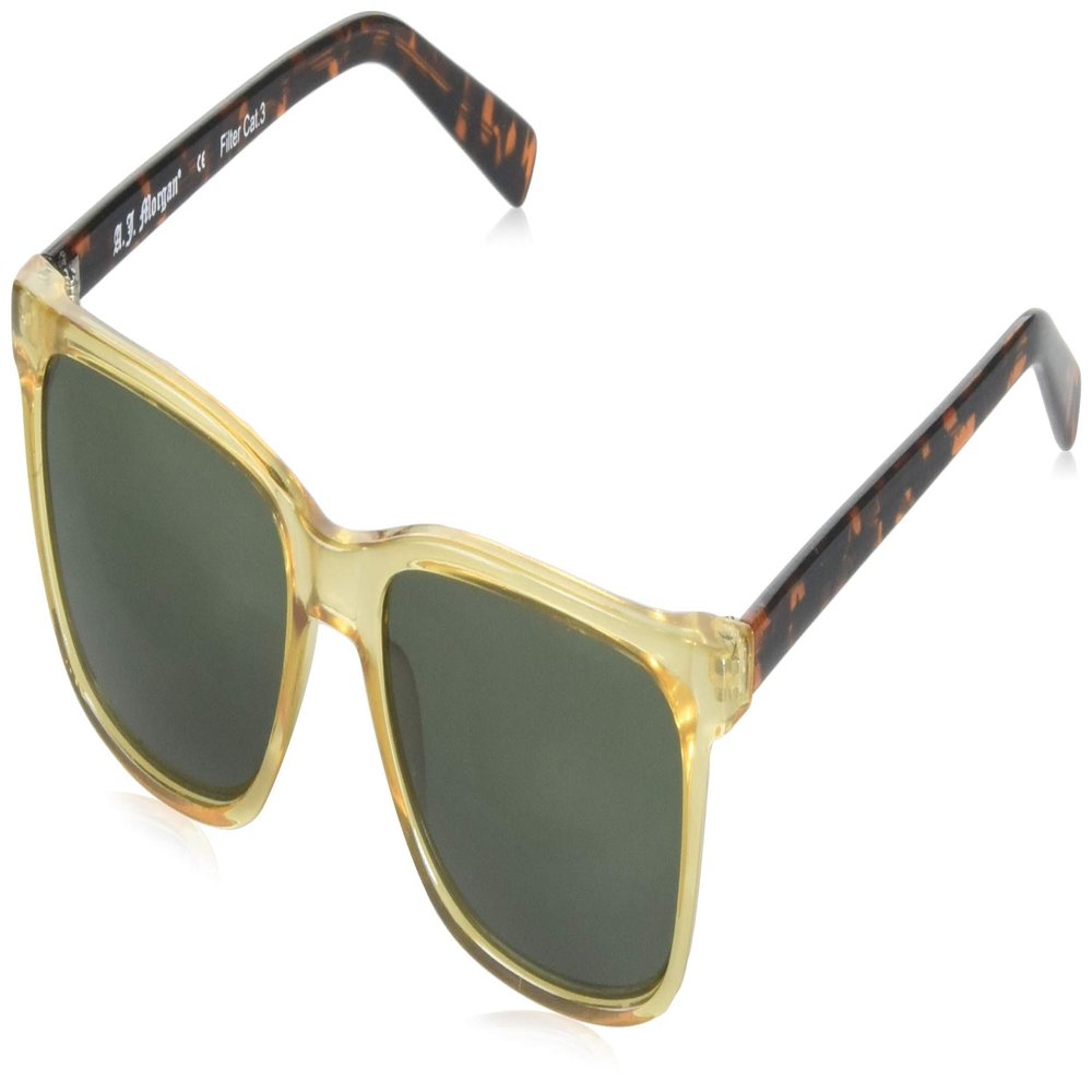 A.J. Morgan Borgnine 62204-YLW Rectangular Sunglasses, CRY.Yellow, 55 mm