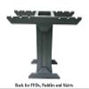 ReRackiT - Recycled Poly PFD and Paddle Storage Rack - Freestanding - For Garage, Boat House or Dock - Kayak, SUP and Canoe Accessories  Indoor or Outdoor Storage view 2