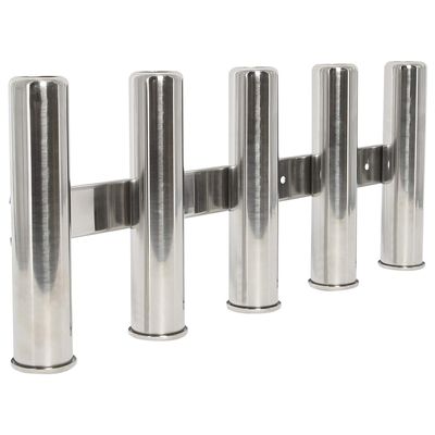 NovelBee 5 Tubes 316 Stainless Steel Fishing Rod Holder for Boats Yacht