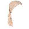 Womens Flower Twisted Wrap Elastic Knotted Beanie Hair Loss Chemo Caps for Women Beige view 1