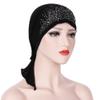 Chemo Cancer Turbans Cap Twisted Braid Hair Cover Wrap Turban Headwear for Women Black view 2