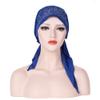 Chemo Cancer Turbans Cap Twisted Braid Hair Cover Wrap Turban Headwear for Women Black view 3