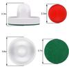 ONE250 Air Hockey Pushers and Red Air Hockey Pucks, Goal Handles Paddles Replacement Accessories for Game Tables (4 Striker, 4 Puck Pack) (White & Red) view 2