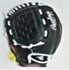 Rawlings Lefty 11.5 inch Softball Glove, Black/Teal view 2
