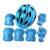 Adjustable Protective Helmet Kids Protective Gear Knee Elbow Pads Wrist Guard Outdoor Sports Safety Bike Scooters Skateboards (Blue) view 2