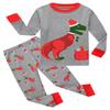Family Feeling Big Girls Long Sleeve Christmas Pajamas Sets 100% Cotton Pyjamas Kids Pjs Size 14 Dinosaur view 1