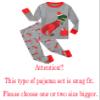 Family Feeling Big Girls Long Sleeve Christmas Pajamas Sets 100% Cotton Pyjamas Kids Pjs Size 14 Dinosaur view 2