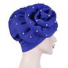 Women Turban Hat African Knot Headwrap Beanie Pre-Tied Chemo Cap Hair Loss Hat White view 3