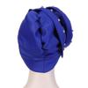 Women Turban Hat African Knot Headwrap Beanie Pre-Tied Chemo Cap Hair Loss Hat White view 4