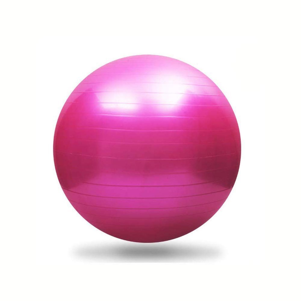 Emoly Exercise Ball for Yoga, Fitness, Balance Stability, Extra Thick Professional Grade Balance & Stability Ball - Anti Burst, Workout Program 2020 (Pink, 45cm)