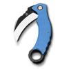QSP Eagle Folding Pocket Knife, 3.12" D2 Black Satin Blade EDC Tactical Knife, Blue G10 Handle, Liner Lock, Ceramic Ball Bearings, SS Clip view 3