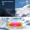 ZIONOR Lagopus Ski Snowboard Goggles UV Protection Anti fog Snow Goggles for Men Women Adult Youth view 2