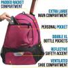 Athletico Premier Tennis Backpack - Tennis Bag Holds 2 Rackets in Padded Compartment | Separate Ventilated Shoe Compartment | Tennis Bags for Men or Women (Pink) view 4