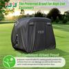 10L0L Universal 2-4 Passenger Golf Cart Cover for EZGO, Club Car and Yamaha, Waterproof Sunproof and Durable, Black view 2