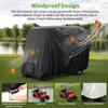 10L0L Universal 2-4 Passenger Golf Cart Cover for EZGO, Club Car and Yamaha, Waterproof Sunproof and Durable, Black view 3