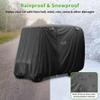 10L0L Universal 2-4 Passenger Golf Cart Cover for EZGO, Club Car and Yamaha, Waterproof Sunproof and Durable, Black view 4