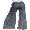 RaanPahMuang Brand Wide Lower Leg Flared Light Cotton Stepped Pants Baggy Cut, X-Large, Payne's Gray view 3