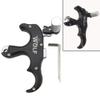 Archery Release Aids 3 Fingers Thumb Release Automatic Thumb Caliper Trigger for Compound Bow Hunting Shooting (Black) view 1