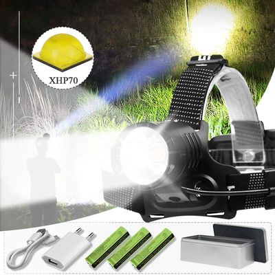 headlamp 90000lm Xhp70 High Power Head Lamp Led Recharge Head Torch Lantern Xhp50.2 USB Headlight Outdoor Light
