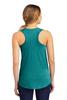 District Women's Perfect Tri Racerback Tank. DM138L XS Heathered Teal view 2