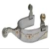 Showman Stainless Steel Spurs w/Leaf Design Overlays view 1