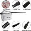 SAN LIKE Fishing Net Fish Landing Nets Folding Telescopic Sturdy Pole Handle Rubber Coated Net Extending to 71inches for Saltwater view 3