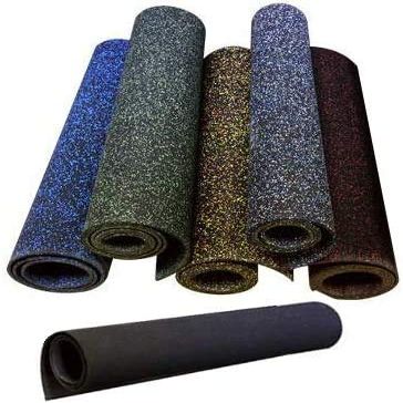 American Floor Mats 1/2in (12mm) Thick 10% Blue 4' x 15' Heavy Duty Rubber Rolls, Protective Exercise Mats, Commercial Gym Flooring