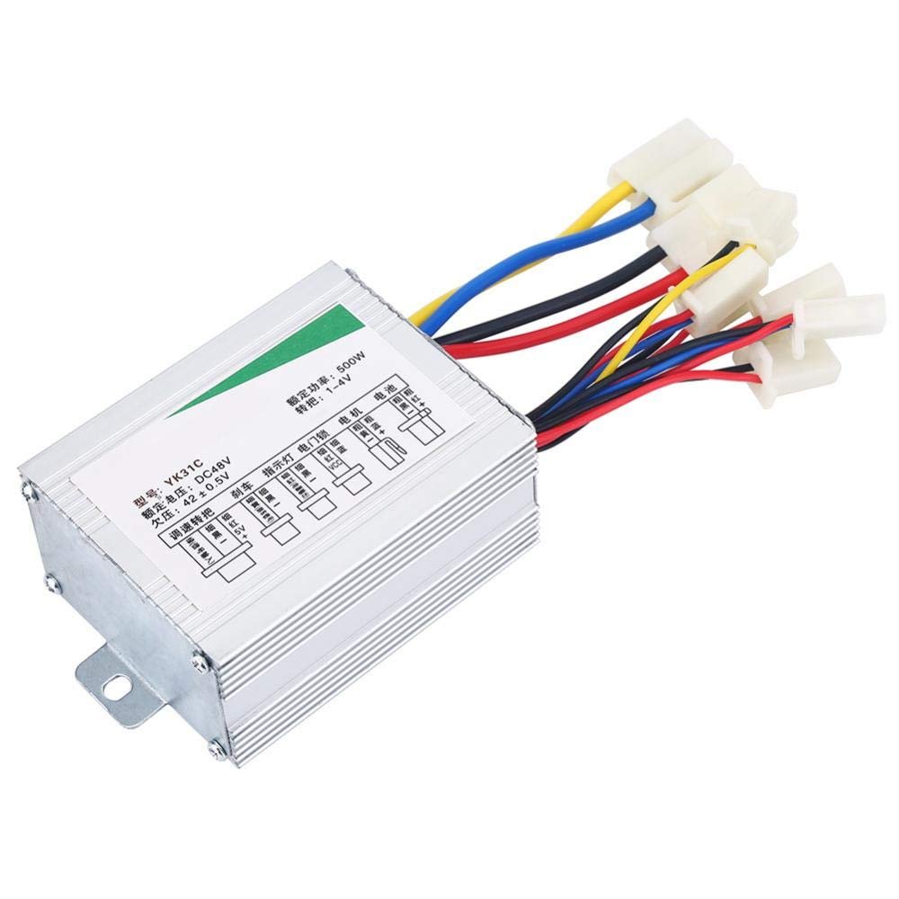 Electric Bike Brushed Controller, 48V 500W Motor Controller Box for Electric Bicycle Scooter E-Tricycle