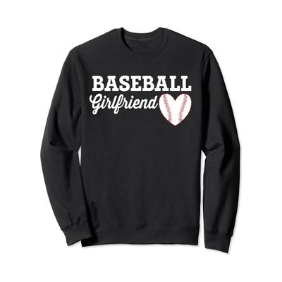 Baseball Girlfriend Love Heart Baseball Sports Sweatshirt