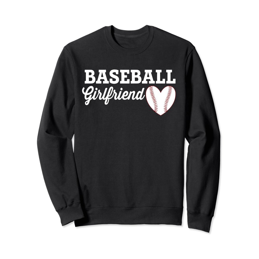 Baseball Girlfriend Love Heart Baseball Sports Sweatshirt