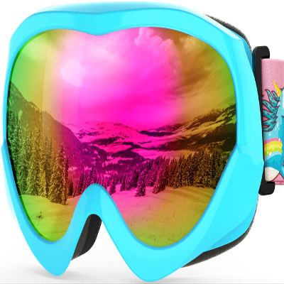 OutdoorMaster Kids Ski Goggles, Snow Goggles for Boys & Girls with 100% UV Protection - VLT 13.5%