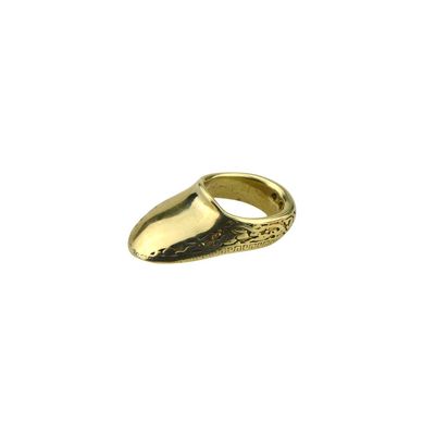 SHARROW Traditional Brass Wrist Archery Thumb Ring Archery Thumb Finger Thumb Protector Finger Guard for Hunting Target Recurve Bow (18#)