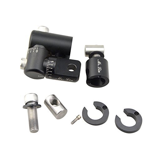 Archery Single Side V-Bar Mount Quick Disconnect Bow Rod Stabilizer Shock Absorber for Stabilizer Bar Reduce Vibration Noise (Black)