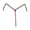 Circle Y Infinity Wrap Leather Breast Collar for Horse, Sunset Beading, Blue/Orng/Yllw, One Size, (X4123-4069) view 1