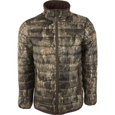 Drake Waterfowl LST Camo Double Down Layering Full Zip Realtree Timber Small