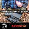 Holtzman's Gorilla Survival Bloodline Fixed Blade Knife with Sheath - Full Tang 1095 High Carbon Steel - Outdoor Bushcraft & Hunting Knife for Survival Gear view 3