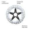 Shimano Deore XT RT-MT800-L Disc Brake Rotor with External Lockring - 203mm, Center Lock, Silver/Black view 3