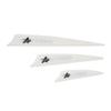 AMEYXGS 50pcs Archery Feather Fletches Plastic Arrow Vanes 2" 3" 4" Hunting Rubber Feather for DIY Hunting Arrows (White, 4inch)