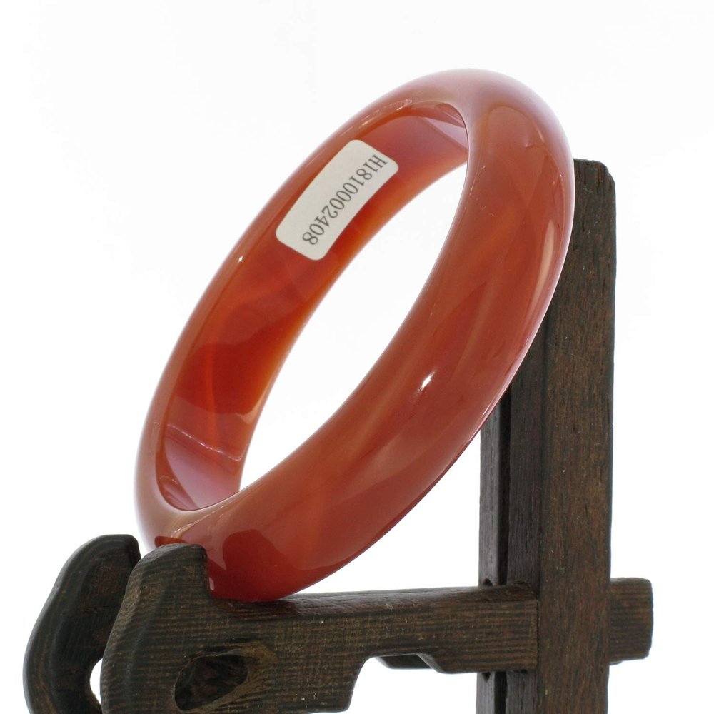2.4" Bangle China Certified Nature Red Chalcedony Jade Women's Bangle Bracelets 2408