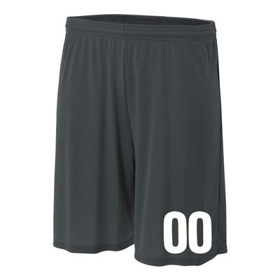 Add-On Performance Soccer Shorts with Free Numbers Youth Large in Graphite