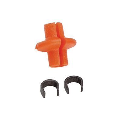 Pine Ridge Archery Slotted Kisser Button for Compound and Traditional Bows, Orange, Pack of 6