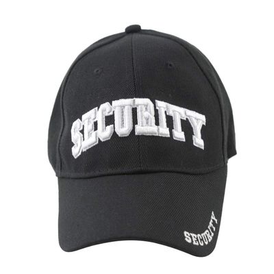 Treasure Gurus Embroidered Security Guard Hat 3D Adjustable Black Vented Officer Baseball Cap