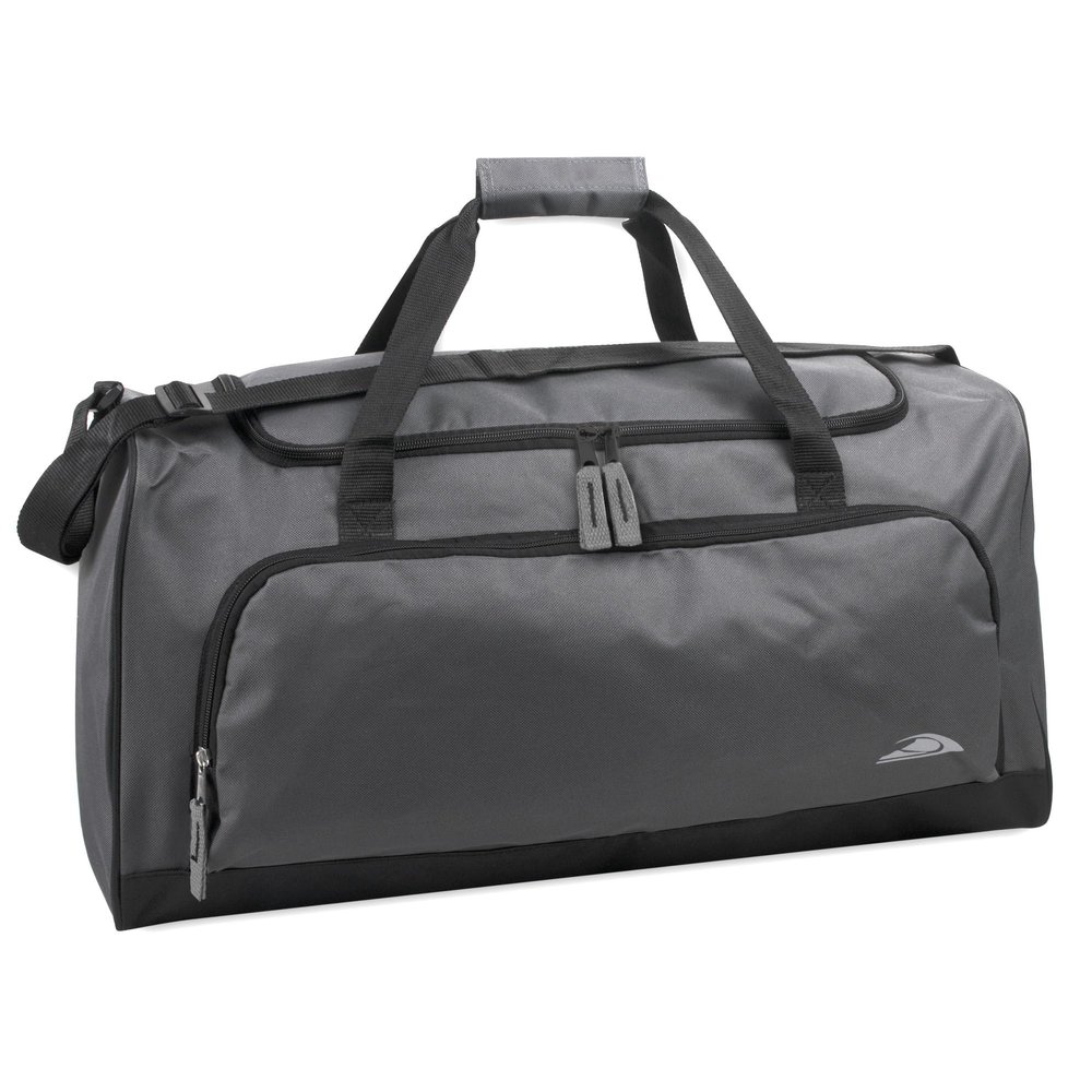 55 Liter, 24 Inch Lightweight Canvas Duffle Bags for Men & Women For Traveling, the Gym, and as Sports Equipment Bag/Organizer (Grey 2)