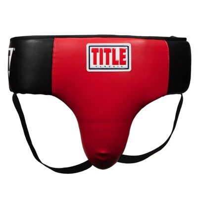 Title Boxing Classic Deluxe Groin Protector 2.0, Black/Red, Medium