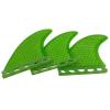 UPSURF Surfboard Tri Fin Single Tab M Size Fiberglass+Honeycomb G5 Thruster Set(White/Blue/Orange) (Green G5) view 1