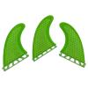 UPSURF Surfboard Tri Fin Single Tab M Size Fiberglass+Honeycomb G5 Thruster Set(White/Blue/Orange) (Green G5) view 2