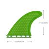 UPSURF Surfboard Tri Fin Single Tab M Size Fiberglass+Honeycomb G5 Thruster Set(White/Blue/Orange) (Green G5) view 3
