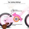 JOYSTAR 12 Inch Kids Bikes with Training Wheels & Basket, Vintage Girls Bike for Toddler of 2-4 Years Old Girls & Boys, Kids Bicycles, Pink view 3
