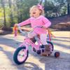 JOYSTAR 12 Inch Kids Bikes with Training Wheels & Basket, Vintage Girls Bike for Toddler of 2-4 Years Old Girls & Boys, Kids Bicycles, Pink view 4